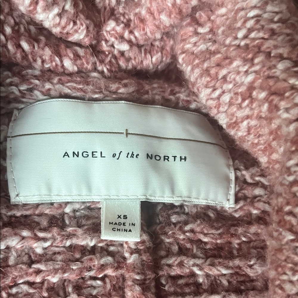 Anthropologie Cardigan Angel of the North Chaucer Pink Open Front Cardigan - Picture 3 of 10